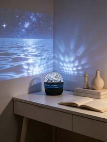 1pc USB Powered Water Wave Projector Lamp, RGB LED Starry Sky Projector With Remote Control, Adjustable Brightness, Multi-Color Ambient Lighting; Suitable For Bedroom, Home Theater, Room Decor, Holiday Gift, Wedding Decoration, Outdoor Camping - Water ripple - View 12