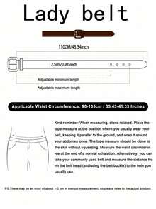 Letter Embellished Belt, Versatile Accessory For Suits, Jeans, Business Attire, Fashionable & Elegant - Multicolor - View 4