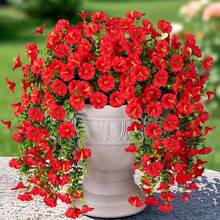 4/8pcs Artificial Morning Glory Plant Outdoor Simulated Flowers- No Maintenance Required- Multifunctional UV-Resistant Realistic Hanging Plants, Suitable For Home Decoration, Outdoor Courtyard, Porch, Terrace, Home Garden Decoration - Multicolor - View 9