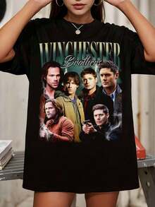 Limited Winchester Brothers Vintage T-Shirt, Gift For Women And Man Unisex T-Shirt - Black - View 6
