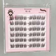 MIXIAOHE 48 Cụm Mi Giả Kiểu Cánh Xoẹt Không Keo, 13mm, Kiểu Manga, Tự Nhiên, Chân Thực & Thân Thiện Với Máy Ảnh, Thiết Kế Tách Chân Mi Rõ Ràng, Thích Hợp Cho Trang Điểm Hàng Ngày. - Xem 6