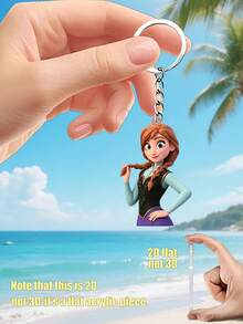 Disney 冰雪奇缘安娜亚克力钥匙扣，充满怀旧气息的粉丝饰品，献给铁杆粉丝和送礼佳品。这款以安娜为主题的钥匙扣，是对这位深受喜爱的角色的真挚致敬，以此表达您对标志性冰雪奇缘系列的热爱。 - 鑰匙鏈 - 查看 7