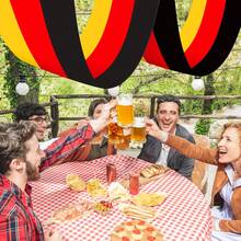 APODESS 21-teiliges Oktoberfest Deko Set mit Deutschland Fahne Banner, Blauen und Weißen Anhängern-Partyzubehör-Set - Übersicht 5