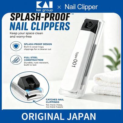 ステンレス製ネイルクリッパー、ダストプルーフ設計収納ボックス付き、ネイル&足爪トリマー、携帯&家庭用、鋭利で丈夫、ユニセックスの素晴らしいギフト