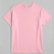 Camiseta de Mujer con Estampado de Conchas Marinas y Palmeras de Playa, Camiseta Casual de Manga Corta para Vacaciones, Ropa de Mujer - Rosa - Ver 3