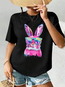 Dam-T-shirts - Svart - Visa 2