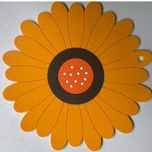 Posavasos resistente al calor con diseño de girasol, almohadilla antideslizante de silicona para tazón, posavasos para uso en el hogar y la cocina - Multicolor - Ver 8