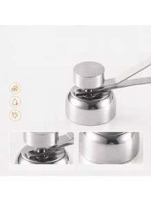 1pc Stainless Steel Egg Opener, Egg Shell Cracker, Egg Breaker, Glutinous Rice Egg Beater, Shell Cracking Tool, Egg Hole Puncher, Shell Cutter, Creative Kitchen Gadget, Egg Tapper - Silver - View 6
