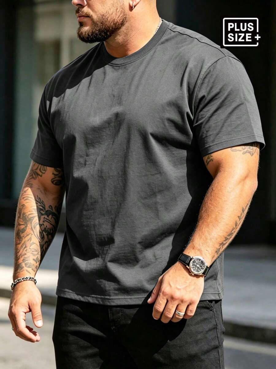 Herren T-Shirt in Große Größen, Sommer Herren Lässig Rundhals Tanktop in Große Größen, Mehrzweck, Slim Fit, Frisch und Energetisch Sport - Grau - Übersicht 1