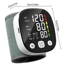 MOOD LIGHT Automatic Wrist Blood Pressure Monitor, Equipped With An LCD Screen, Adjustable Cuff, Pulse Detection, And Arrhythmia Alarm Function - Blood Pressure Measurement | USB Charging | Voice Playback Function, Is An Excellent Gift For Friends And Family - 黑 - 查看 7