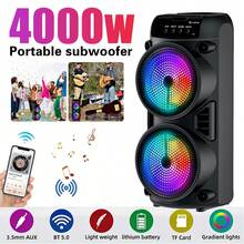 Portable Wireless Karaoke Speaker, Simple And Lightweight, High-Power Subwoofer Speaker, 1200mAh Battery, Supports TF Card, FM Microphone, Rotary Control. Suitable For Outdoor Sports And Camping, Indoor Dancing, Family Gatherings, Parties, Karaoke, And Graduation Gifts. - Xem 1