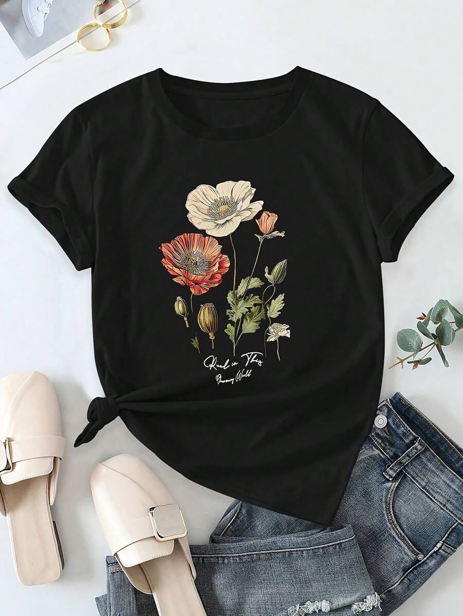 Women T-Shirts - Black - View 1