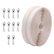 5 Yards Nylon Zipper With 10pcs Silver Zipper Pulls, 3# Zipper Suitable For Home Sewing DIY Zipper Replacement - 3NL+Xp - View 21