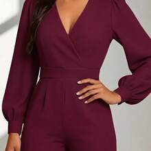 Palazzo Elegante Y Formal de Gran Calidad Para Mujer Ideal Para Bodas O Fiestas Importantes - Vino - Ver 2
