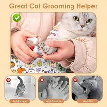 Khăn quấn chăm sóc mèo, chăn mềm tự dính dùng để quấn mèo, cắt móng, chống cắn, chống cào, chống bỏ trốn, giúp mèo bình tĩnh. - Một cỡ - Xem 7