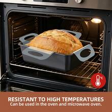 1/2 piezas Tapete de silicona antiadherente para hornear pan, Esterilla de transferencia de masa con elevador para molde de hornear pan - Ver 5