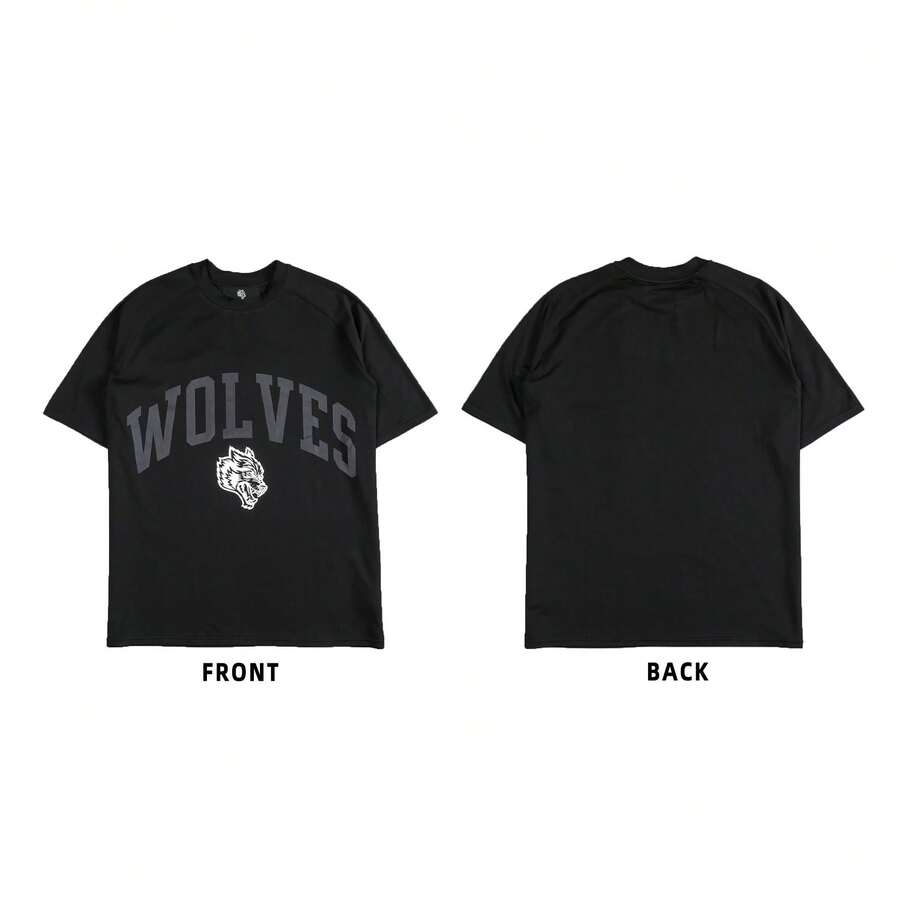 DARC Wolf Head Fitness American Style T-Shirt, Pure Cotton, Round Neck, Printed Short Sleeve - DSDT042 - Xem 1