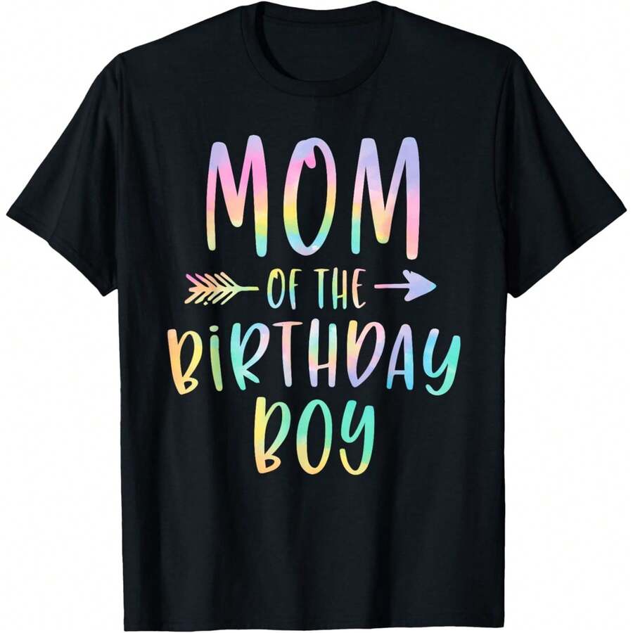 Premium clothesGTie-Dye Printed T-Shirt fclothes Birthday Mom - Round Neck, Shclothest Sleeve, Colclothesful, clotheshine Washable, Sizes S-3XL, cloth - Negro - Ver 1