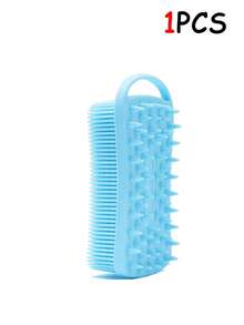 1 chiếc cọ tắm silicon hai mặt, thích hợp để tẩy tế bào chết da đầu và toàn thân. Cọ tắm silicon vuông hai mặt. - Nhiều màu - Xem 7
