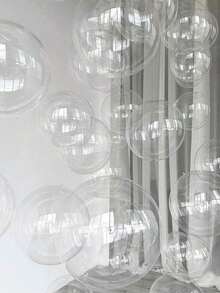 5Pcs 18-Inch Transparent Bobo Ball Aluminum Film Balloon Set Includes Fishing Line And Balloon Arch Set,Camping Party Decoration Arrangement Party Decoration Wedding Birthday Party Decoration Supplies, Party Decorations, Home Decor - Transparent - View 9