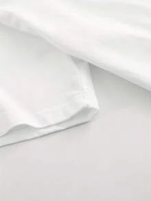Camiseta estampada 100% para mujer - Top con estampado de carta de rescate "Ámalo o odítalo", ropa urbana de estética Y2K de moda, camiseta casual holgada de manga corta estilo collage de revistas vintage, blusas casuales para mujer, tops de mujer. - Blanco - Ver 4