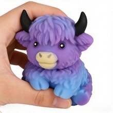 Scottish Highland Cow Squishy Slow Rebound Anxiety Relief Fidget Toy - Multicolor - View 5