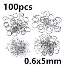100 chiếc khoen nối hở bằng thép không gỉ mạ vàng, đường kính 3-10mm, vật liệu làm trang sức thủ công, thích hợp để tự làm khuyên tai và vòng cổ. - Vòng mở - Xem 31
