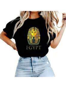 Rey egipcio Tutankamn Faran del Antiguo Egipto - Negro - Ver 2