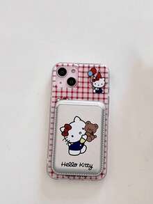 SANRIO 1个全新银色可爱Hello Kitty熊磁性卡套，兼容 17、17 Pro、17 PM、16、16 Pro、16 PM、15、15 Pro、15 PM、14 Pro Max、14 Pro、14、13 Pro Max、13 Pro、12 Pro Max、12 Pro、11、11 Pro Max - 彩色 - 查看 2