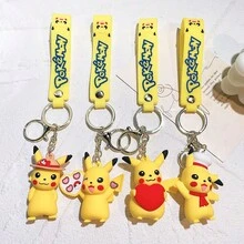 6 móc khóa Pokemon, móc khóa hình búp bê hoạt hình dễ thương dùng cho xe hơi, mặt dây chuyền túi xách, đồ trang trí hộp quà nhỏ, đồ trang trí treo điện thoại, quà sinh nhật bạn bè, móc khóa nhà, phụ kiện trang trí móc khóa silicon - Nhiều màu - Xem 3