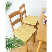 ChezMax - Almohada y cojín de piso, cojines grandes para silla de meditación, almohadilla de asiento cuadrada gruesa, puf de terciopelo suave para interiores y exteriores, banco de yoga, mecedora - F Pia Amarillo - Ver 8