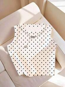 Camiseta de tirantes casual y versátil con cuello redondo y rayas para mujer - Multicolor 2 - Ver 1