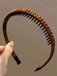 3/1 pieza Diadema de mujer con giro, diadema alta con dientes, diadema antideslizante, accesorio de cabello elegante y práctico para lavarse la cara y fijar el cabello, diadema, diadema en zigzag, accesorio de cabello, uso en belleza y hogar - Multicolor - Ver 13