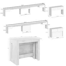 Dmora Auditore - set Tavolo e Sedie, Grigio, 12 Posti Made in Italy - Grigio - Visualizzare 3