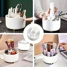 [Makeup Orginizer/Organziers Storage]360° Rotating Makeup Organizer, Large Capacity Skincare Storage Holder, Multi Compartment Cosmetic Display Case For Vanity Bathroom Countertop - 查看 5
