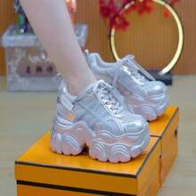 Women Chunky Shoes - Silver - View 11