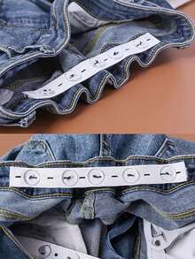 Elastic Waist Belt With Adjustable Buckle, Suitable For Jeans Skirts And Jeans, Invisible Seamless Design - Multicolor - View 5