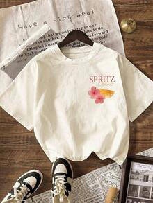Dam-T-shirts - ljus aprikos - Visa 3