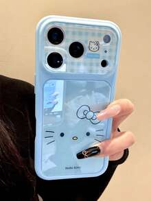 SANRIO 格子猫咪表情玻璃手机壳，瞬间变身防摔壳，全方位摄像头保护，兼容苹果17/17Air/17Pro/17Promax、16/16Plus/16Pro/16Promax、15/15Plus/15Pro/15Promax、14/14Plus/14Pro/14Promax、13/13Pro/13Promax、12/12Pro/12Promax、11/11Pro Max，防尘，高性价比，热门款 - 彩色 - 查看 2