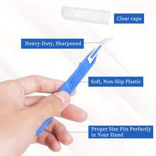 4pcs Blue Sewing Kit - Ergonomic Safety Ball Head Seam Ripper And Scissors For Thread Removal, Fabric Craft Embroidery Accessories - Multicolor - View 9