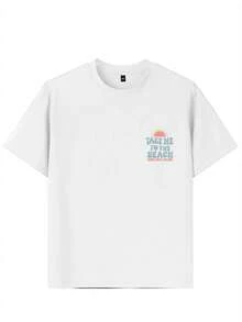 1 camiseta de manga corta estampada para niñas, color morado, informal, cómoda y elegante, ideal para estudiantes y adolescentes, adecuada para el ocio diario. - Blanco - Ver 7
