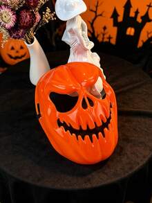 1/2 chiếc mặt nạ đầu lâu bí ngô màu cam cổ điển, phụ kiện hóa trang Halloween, dự tiệc. - Nhiều màu - Xem 5