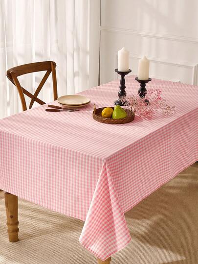 Toalha de mesa retangular xadrez de 1 peça, estilo xadrez rústico simples, textura macia, adequada para piquenique ao ar livre na primavera/verão, cozinha, jantar, restaurante, decoração de mesa para festas de fim de ano, decoração de outono, decoração de quarto