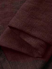 Conjunto de 2 piezas de top de tirantes con volantes y pantalones sueltos casuales de verano para mujer - Burdeos - Ver 7