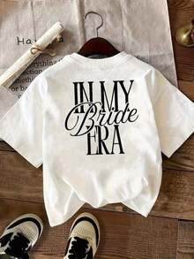 Blusa de Manga Corta Impresa por Delante y por Detrás, Era de Bodas, Período Nupcial Impresa, Blusa Casual de Manga Corta con Cuello Redondo para Mujeres - Ropa de Mujer, Ajuste Cómodo, Diseño Clásico100% Cotton100% Cotton100% Cotton - Negro - Ver 2