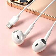 有線入耳式耳機，相容 iPhone/Lightning 介面，Lightning 接頭有線 EarPods，相容 iPhone 14/13/12/11/XR/XS/X/8/7/SE/Pro/Pro Max - 查看 1