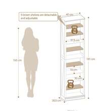 HaluPeit Meuble à Chaussures, Meuble D'entrée Rangement 18-20 Paires, Cloison Réglable, Commode à Chaussures pour Entrée, Salon, Chambre, Armoire, 10 Niveaux(40B cm), Blanc - Blanc - View 8