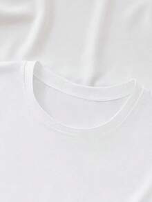 [Elección Popular] Camiseta Colorida con Estampado Degradado 'Nah, I'm Good' para Mujer - Cuello Redondo Casual, Manga Corta, 100% Poliéster, Lavable a Máquina - Perfecta para Primavera/Verano/Otoño - Blanco - Ver 6