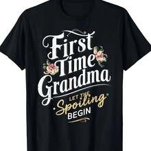 Fashion clothesG T-Shirt, Gift fclothes Grandma on Her First Time - Negro - Ver 1