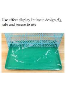 40pcs Bird Cage Liners - Disposable PE Film Poop Bags, Suitable For Parrots, Pigeons, Rabbits - Easy Clean Tray Pads, Thickened Leak-Proof Pet Cage Litter And Breeding Cage Pad, Sanitary Waste Cover - Style D - View 6